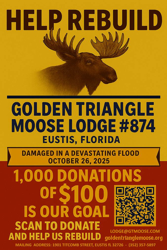 A yellow and red sign with a picture of a moose

AI-generated content may be incorrect.